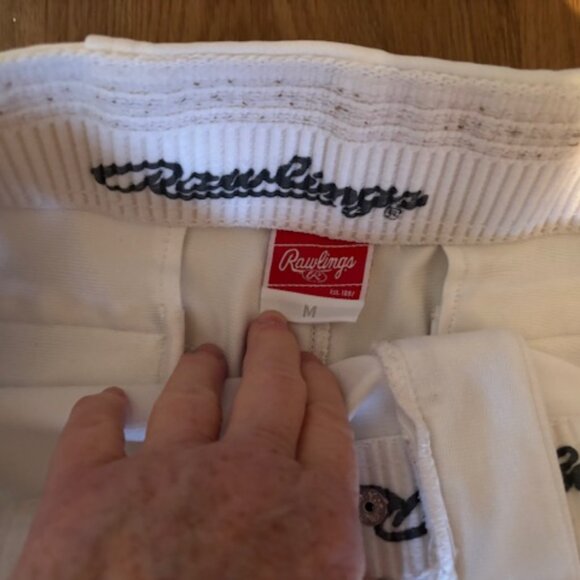 Rawlings White Mens Baseball Uniform Pants Medium - Picture 3 of 7